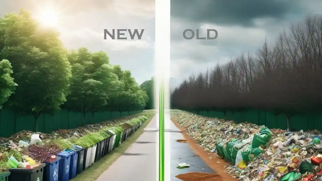 Depackaging Machine (AI image). Image of future future waste problem.
